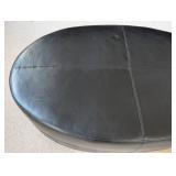 UL - Thomasville Leather Oval Ottoman
