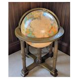 UL - Replogle Heritage 20-Inch Illuminated Globe on Carved Stand