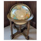 UL - Replogle Heritage 20-Inch Illuminated Globe on Carved Stand