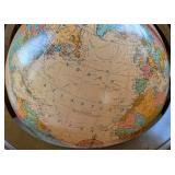 UL - Replogle Heritage 20-Inch Illuminated Globe on Carved Stand