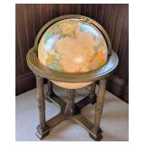 UL - Replogle Heritage 20-Inch Illuminated Globe on Carved Stand