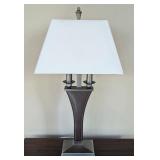 ML - Leather-Trim Table Lamp