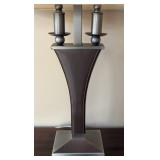 ML - Leather-Trim Table Lamp