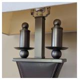 ML - Leather-Trim Table Lamp