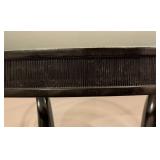 LL - Round Glass Top Dining Table with Ornate Black Base