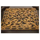 LL - Round Glass Top Dining Table with Ornate Black Base