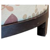 LL - Floral Upholstered Oval Ottoman - Accent Pillows Included