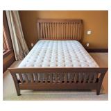LL - Queen Size Wood Bed Frame with Linens Included