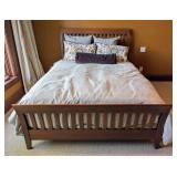 LL - Queen Size Wood Bed Frame with Linens Included