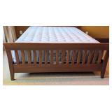 LL - Queen Size Wood Bed Frame with Linens Included