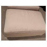LL - Baker Furniture Armchair & Ottoman - Neutral Fabric