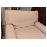 LL - Baker Furniture Armchair & Ottoman - Neutral Fabric