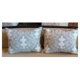 LL - Ethan Allen Down-Filled Accent Pillows Pair
