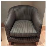 LL - Sam Moore Armchair - Striped Upholstery