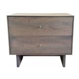 G - Room & Board Hudson Two-Drawer Nightstands, Charcoal Finish (Pair)