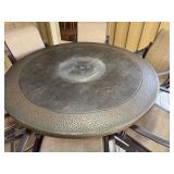 Tropitone Patio Round Table & Swivel Chairs Dining Set - 62.5 Inch Table, 36 Inch High