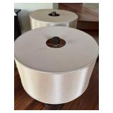 LR - Pair of 30-Inch Decorative Table Lamps with Drum Shades