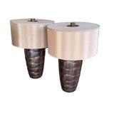 LR - Pair of 30-Inch Decorative Table Lamps with Drum Shades