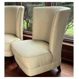 Pair of Upholstered Armless Accent Chairs