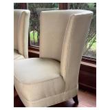 Pair of Upholstered Armless Accent Chairs