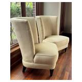Pair of Upholstered Armless Accent Chairs