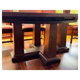 Dining Table Set with 8 Upholstered Chairs