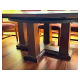 Dining Table Set with 8 Upholstered Chairs
