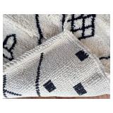 Vintage Handwoven Moroccan Berber Wool Rug 9'x8' - Tribal Pattern