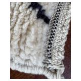 Vintage Handwoven Moroccan Berber Wool Rug 9'x8' - Tribal Pattern