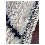 Vintage Handwoven Moroccan Berber Wool Rug 9'x8' - Tribal Pattern