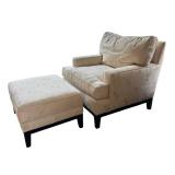 Swaim Upholstered Chair & Ottoman