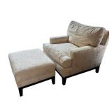 Swaim Upholstered Chair & Ottoman