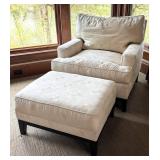 Swaim Upholstered Chair & Ottoman