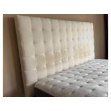 Ethan Allen King Size Upholstered Tufted Headboard with Bedding