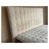 Ethan Allen King Size Upholstered Tufted Headboard with Bedding