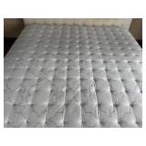 Ethan Allen King Size Upholstered Tufted Headboard with Bedding