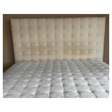 Ethan Allen King Size Upholstered Tufted Headboard with Bedding