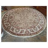 Round Handmade 8'2' Floral Pattern Area Rug