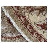 Round Handmade 8'2' Floral Pattern Area Rug