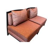 LL - Pair of Swaim Vintage Armless Upholstered Chairs