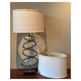 Stylish Table Lamp with Shade - 30in Tall, Includes Extra Shade