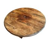 K - Vintage Round Pedestal Dining Table - Adjustable Height, 41-Inch Diameter