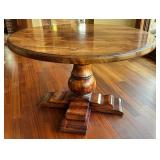K - Vintage Round Pedestal Dining Table - Adjustable Height, 41-Inch Diameter