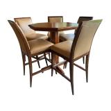 LL - Pub Height Round Table with 5 Swivel Stools