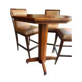 LL - Pub Height Round Table with 5 Swivel Stools