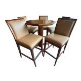 LL - Pub Height Round Table with 5 Swivel Stools
