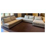 Upholstered Sectional Sofa with Chaise & Corner Ottoman by Swaim