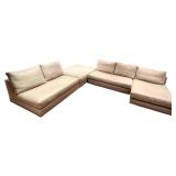 Upholstered Sectional Sofa with Chaise & Corner Ottoman by Swaim