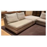 Upholstered Sectional Sofa with Chaise & Corner Ottoman by Swaim