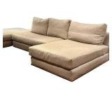 Upholstered Sectional Sofa with Chaise & Corner Ottoman by Swaim